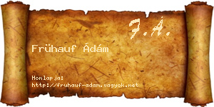 Frühauf Ádám névjegykártya